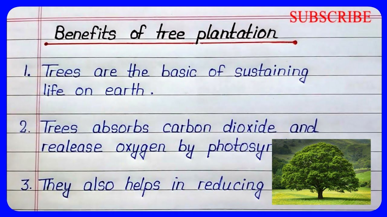 5 lines essay on benefits of tree plantation advantages of tree