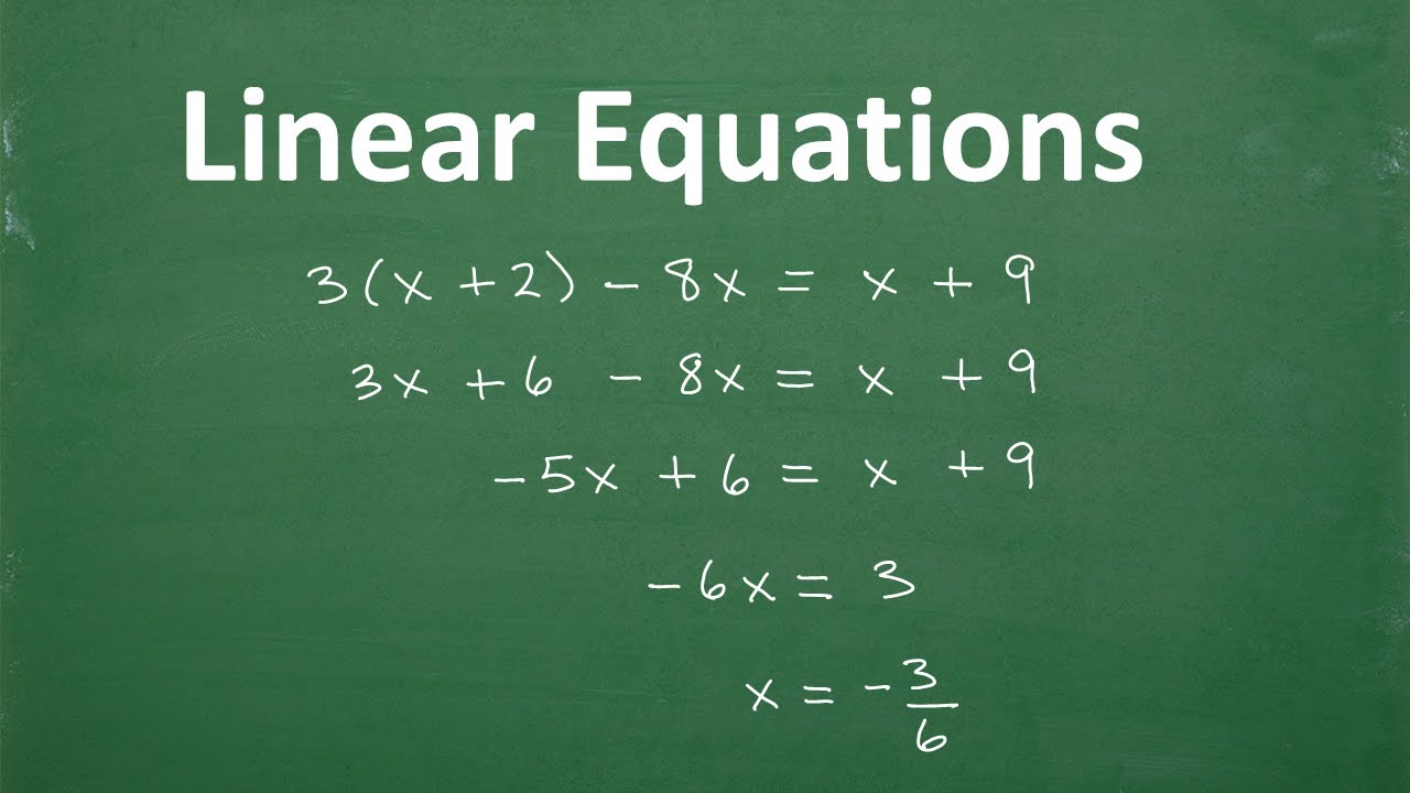 Linear Equations – Algebra – Clear and Understandable 