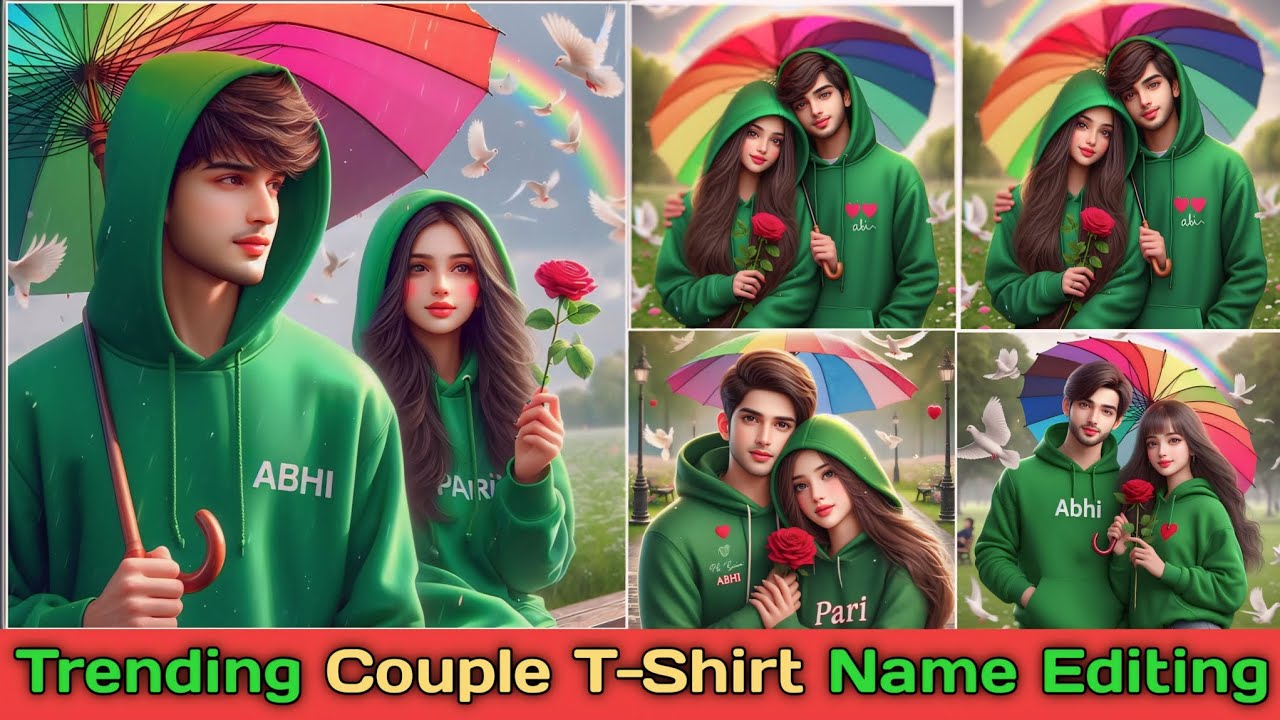 Trending Couple T-Shirt Name Photo  Editing 100%Viral😳🔥? T Shirt Name Photo Video Editing Kaise Kare
