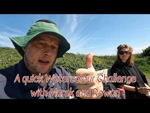 A Quick Watercolour challenge with Marek and Rowan by the Needles
