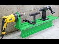 How to make a lathe machine  diy homemade woodworking lathe machine  diy