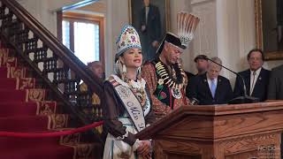 Lumbee Tribe Federal Recognition Executive Mansion Reception Taylor Davis Miss Lumbee Rendition 4k