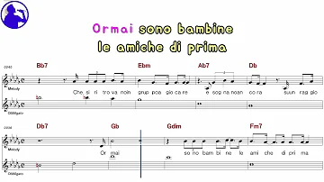 Nicola Di Bari-I giomi dell'arcobaleno karaoke sheet music,MR for players,chord,chorus(Ye karaoke)