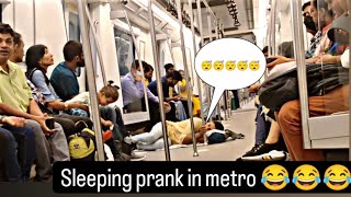 sleeping prank in metro 😂😂😂 @deepikatariya   it's ok prank TV