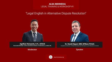 [ AILTW #1 ] : Legal English in Alternative Dispute  Resolution