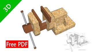 Wooden Vise 3D SkectchUp Animation