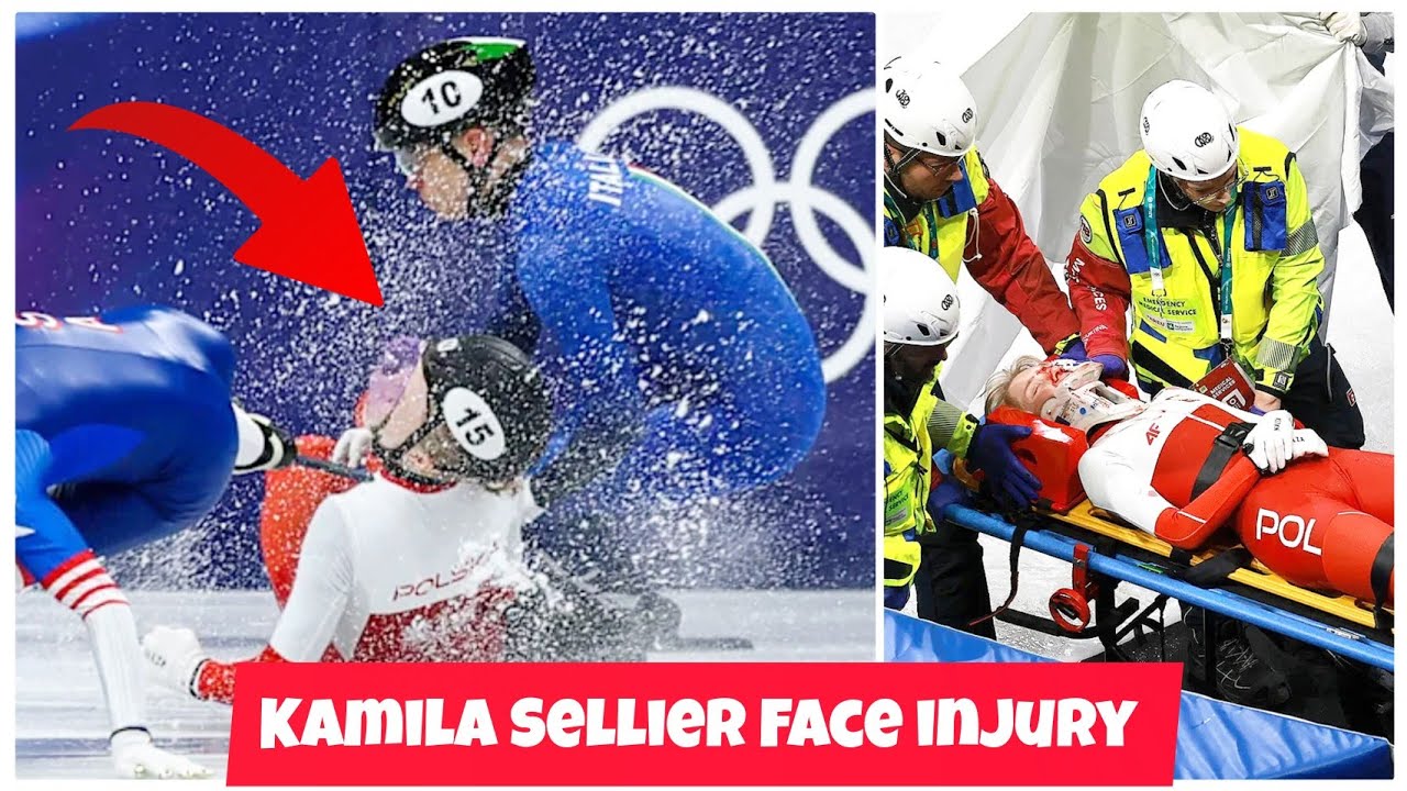 Kamila Sellier Face Eye Cuts by Kristen Santos-Griswold Blade in 1500-meter short-track speedskating