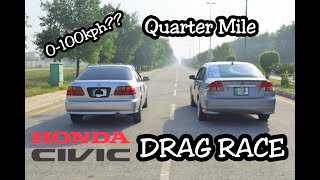 Honda Civic 2006 VS Honda Civic 2000 |1500CC Drag Race |0 to 100 |Honda Drag Race |Honda Civic Race