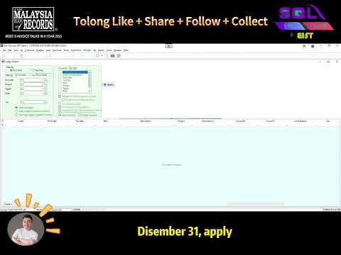📑 Tutorial SQL Accounting: Cara Preview Laporan Ledger | Panduan BM