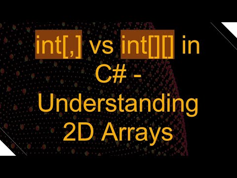 int[,] vs int[][] in C# - Understanding 2D Arrays