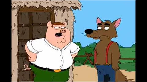 Peter becomes one of the 3 little pigs - Family Guy