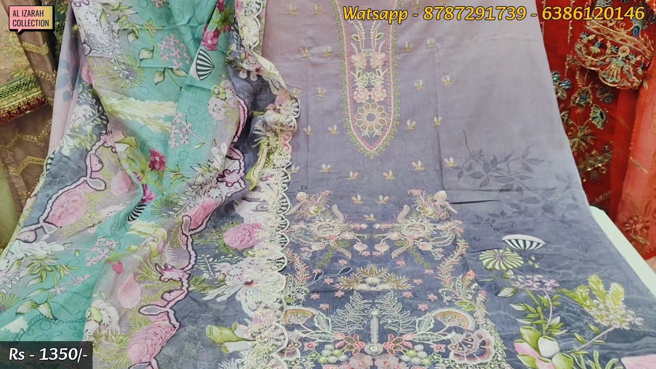 Eid Special Dress 😍 Pakiza Brand Pure Cotton Duptta  Embroidery Suits 😍 Pakiza Brand Collection 😍