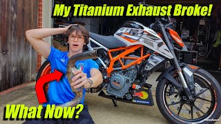 My KTM Duke 390's Titanium Exhaust Broke! | Future Plans for the Bike and Channel!