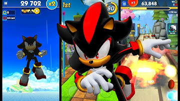Shadow the hedgehog in Sonic Forces Speed Battle VS Sonic Dash VS Sonic Dash 2