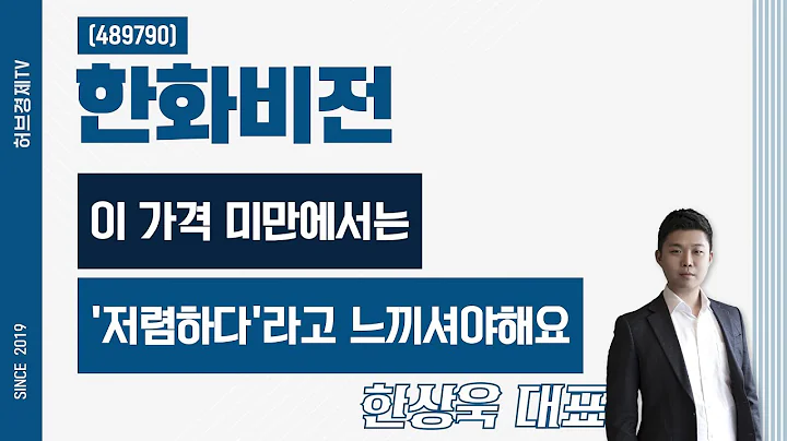 한화비전 (489790) - 이 가격 미만에서는 '저렴하다' 라고 느끼셔야해요
