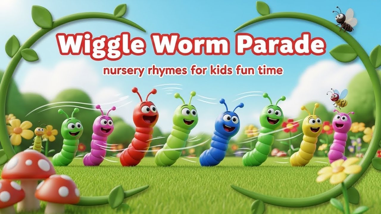 Парад вертящихся червячков 🪱🎵 | Забавная мартовская детская песенка для детей