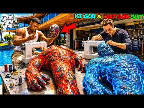 Franklin & Shinchan Found Tony Stark’s Secret Most Powerful Lava God & Ice God Suit in GTA 5