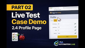 Manual Testing Practice | Buggy Cars Rating | Part 02- Live Test case Demo | 2.4 Profile Page