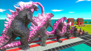 EVOLUTION of GODZILLA 2014 New Empire Size Comparison VS Team Scar KING KONG x Nuclear MECHAGODZILLA