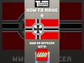 LEGO WW2 NAZI SS OFFICER TUTORIAL Legomilitary Legoww2 Pureevil Germany Legowar Brickarms 