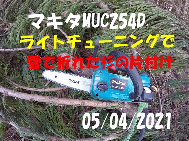 マキタMuc254Dで杉片付:大源太農園20210504 - YouTube マキタMuc254Dで杉片付:大源太農園20210504 - YouTube