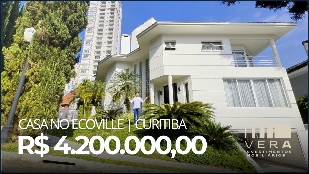 CASA DE R$ 4.200.000,00 NO INÍCIO DO ECOVILLE (CURITIBA) | 417m² E 4 VAGAS