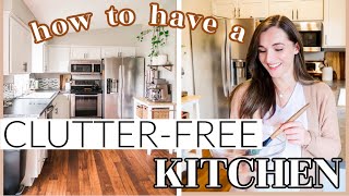 HOW TO HAVE A CLUTTER-FREE KITCHEN! Minimalist Kitchen Tour Messy To Minimal Mom #clutterfreejanuary