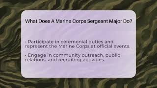 What Does A Marine Corps Sergeant Major Do? - Battle Ready Force