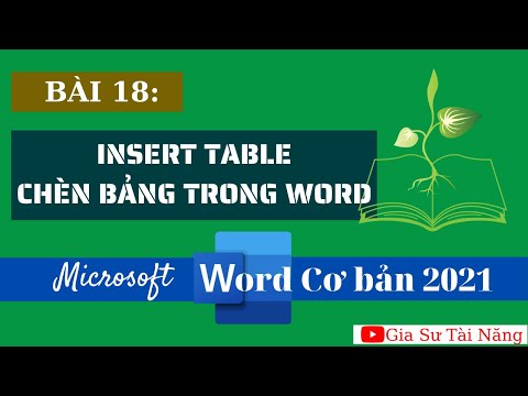 Video Tự học Word cơ bản đến nâng cao 2021 | Bài 18: Chèn... - YouTube