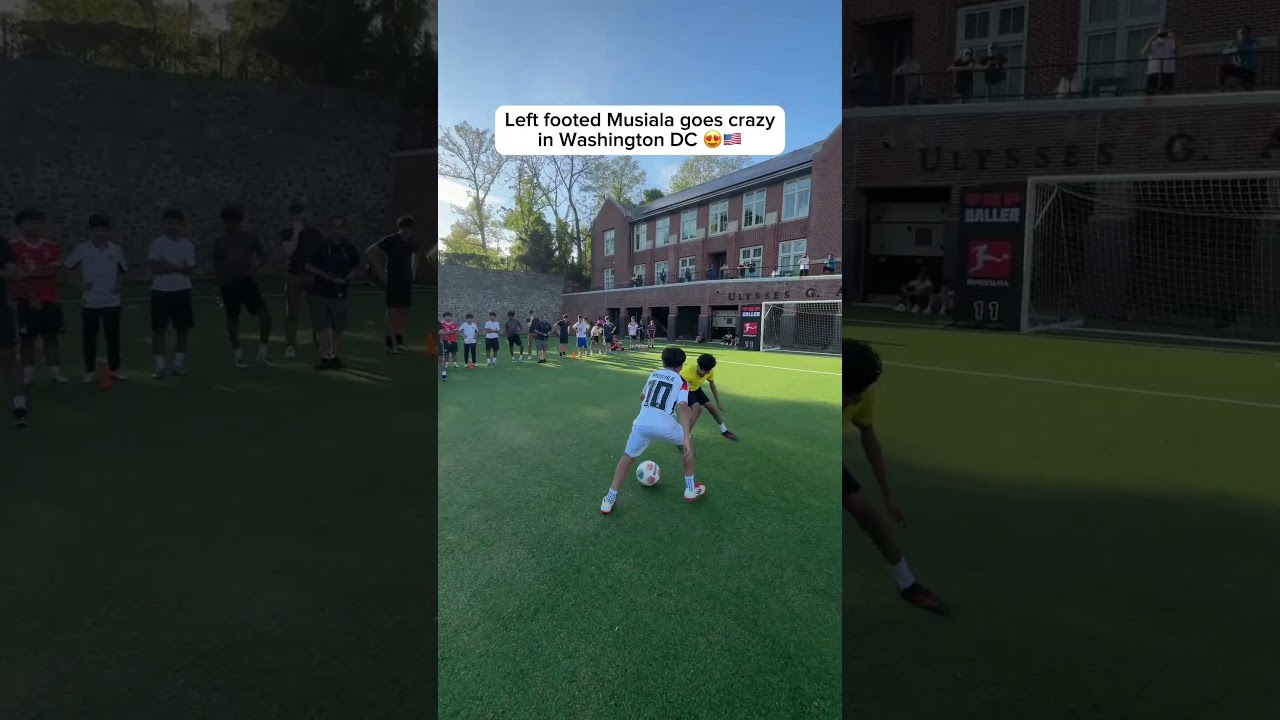 Left footed Musiala goes crazy in DC! ☠️☠️ #1v1 #football #soccer #bayern #musiala #dmv #skills