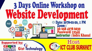Workshop on Website development Day 2 host by ICT CLUB SURKHET