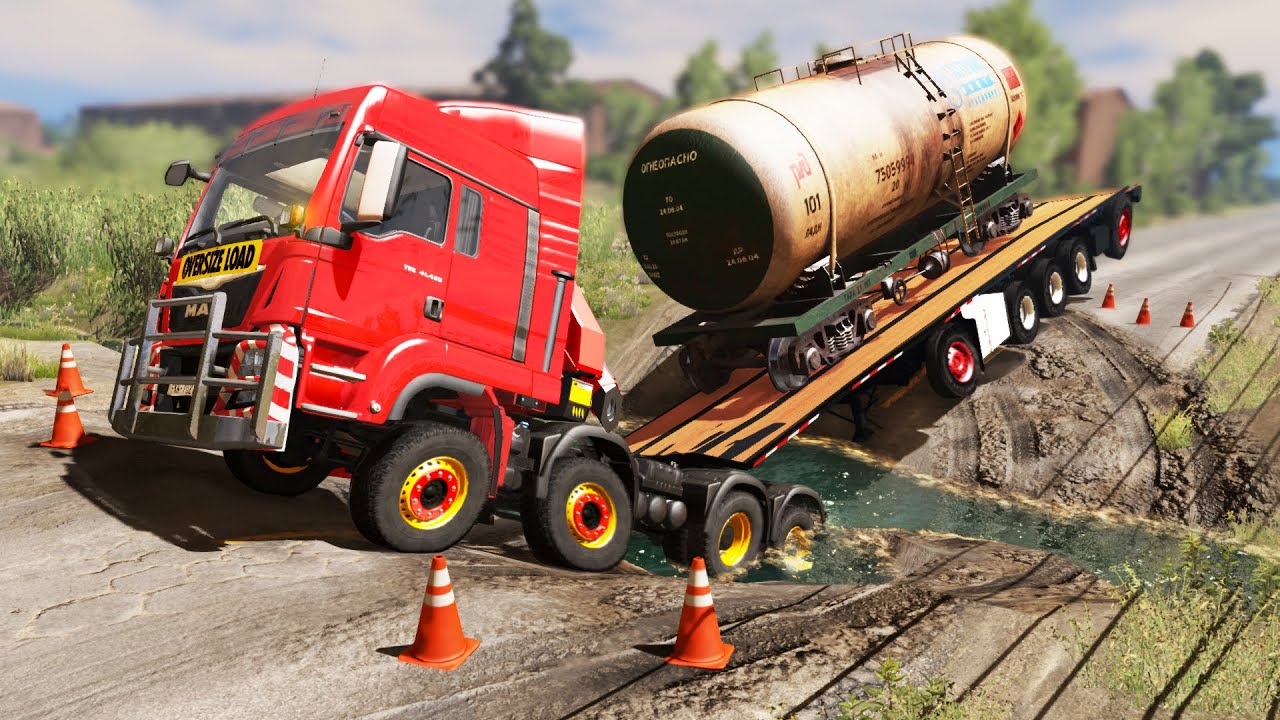 Trucks vs Potholes #46 | BeamNG.DRIVE