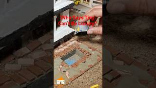 Miniature swimming pool built from scratch — walls to tiled finish 🏊 ASMR #Shorts #microhomes #ASMR