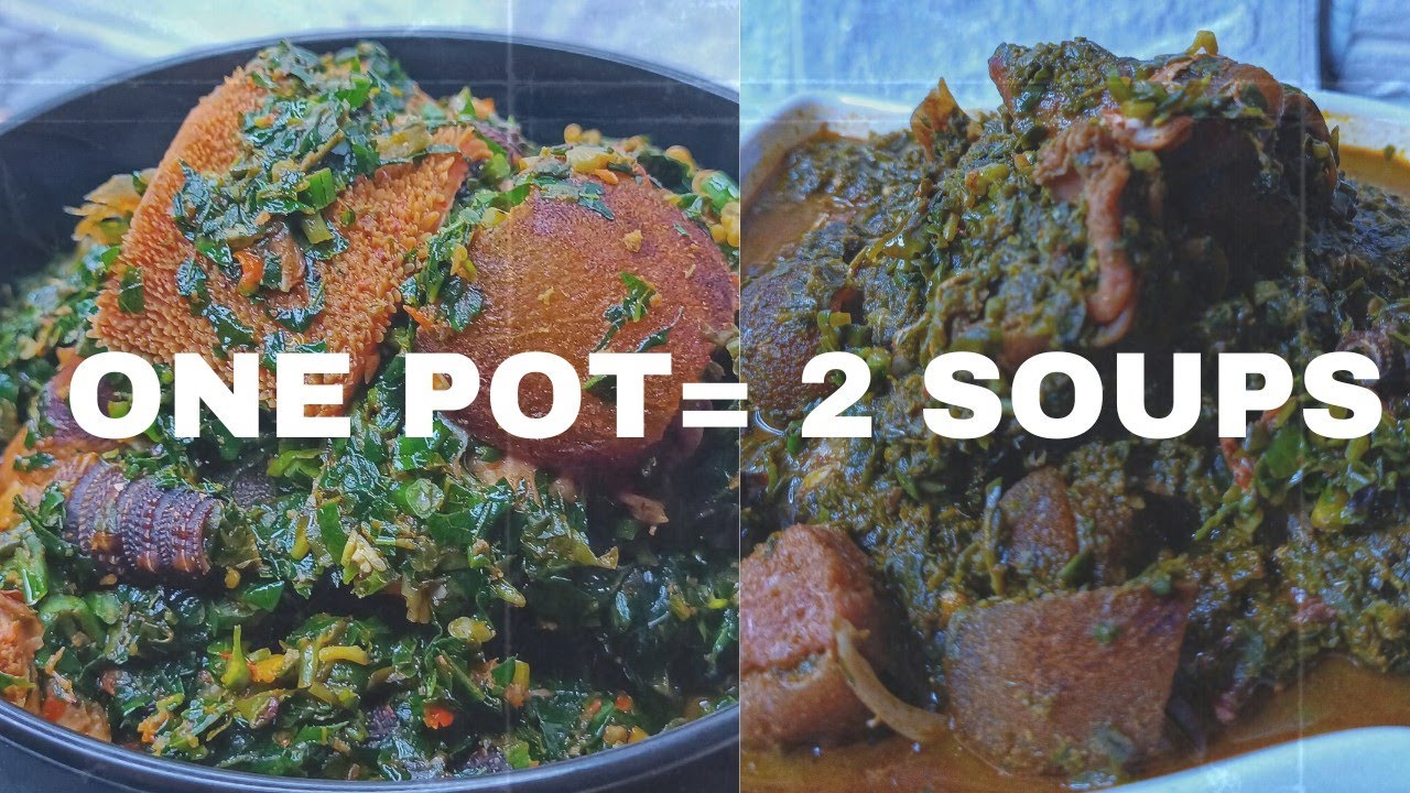 Cook the BEST Vegetable Soup AND Afang soup in ONE POT😳|With ONE grocery list| Zero Stress|