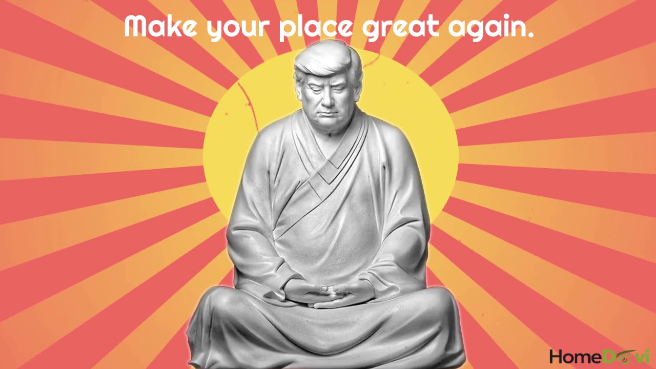 Trumpha Resin Ornament | Trump Buddha Statue | HomeDevi