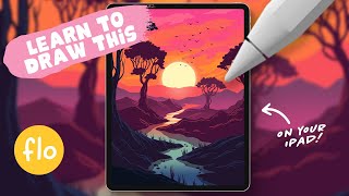 You Can Draw This Otherworldly Sunset in PROCREATE - Step by Step Procreate Tutorial