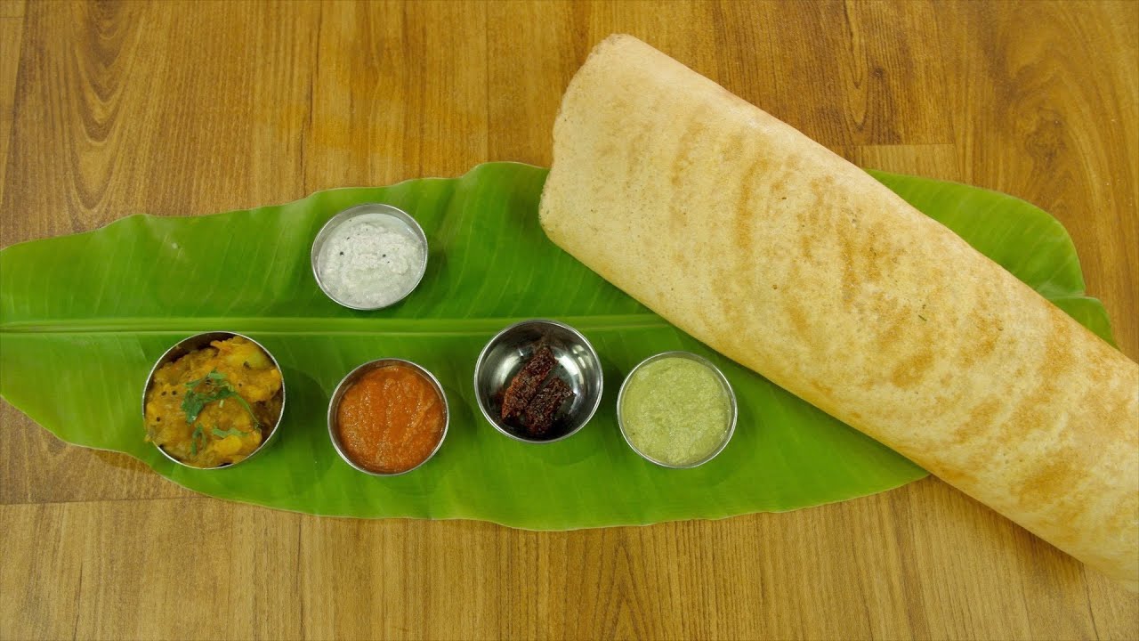 Top view shot of a big plain dosa served over a banana leaf on... | Indian Stock Footage | Knot9 - YouTube