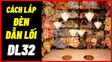 Cách lắp đèn dẫn lối sân khấu đám cưới pha lê 3 đầu DL32