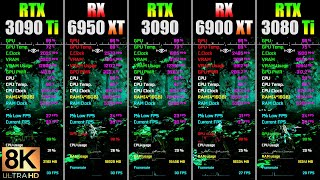 RTX 3090 Ti vs RX 6950 XT vs RTX 3090 vs RX 6900 XT vs RTX 3080 Ti | PC Gameplay Tested in 8K