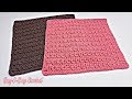 How To Crochet - A Washcloth Set - Easy Crochet Dishrag | Bag-O-Day Crochet Tutorial #568