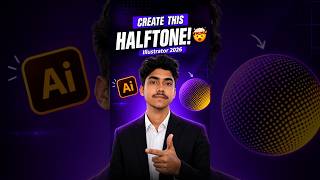 Create a Gradient Circle Halftone in Illustrator 2026 🔥 | Beginner Tip