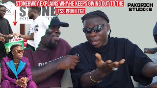 Stonebwoy Explains Why he keeps giving out to the less privilege and his love for the central and..
