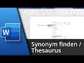 Word Synonym finden | Word Thesaurus nutzen ✅ Tutorial