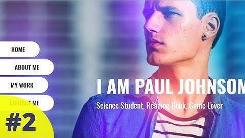 Portfolio Website with Animation & FadeIn Transition Effect Using HTML,CSS & JQUERY Part-2