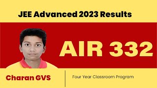 CHARAN GVS AIR 332 in JEE Advanced