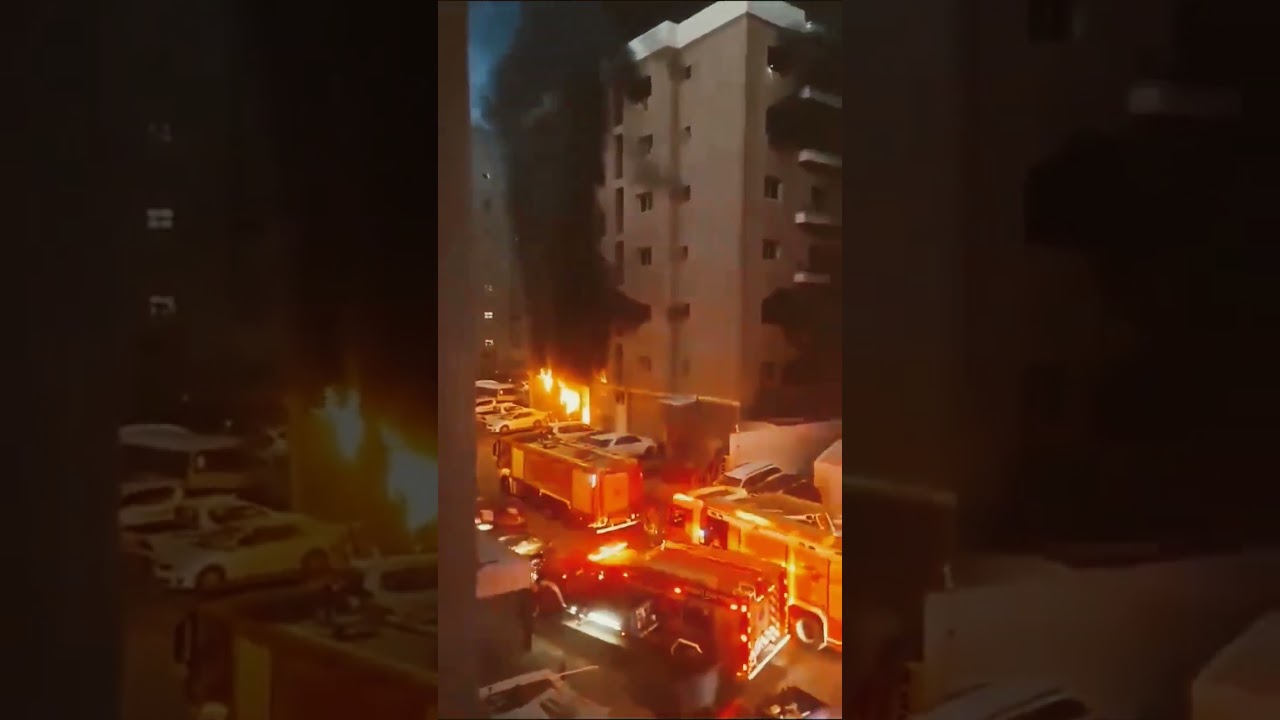 Kuwait mangaf block 4 🔥 Fire