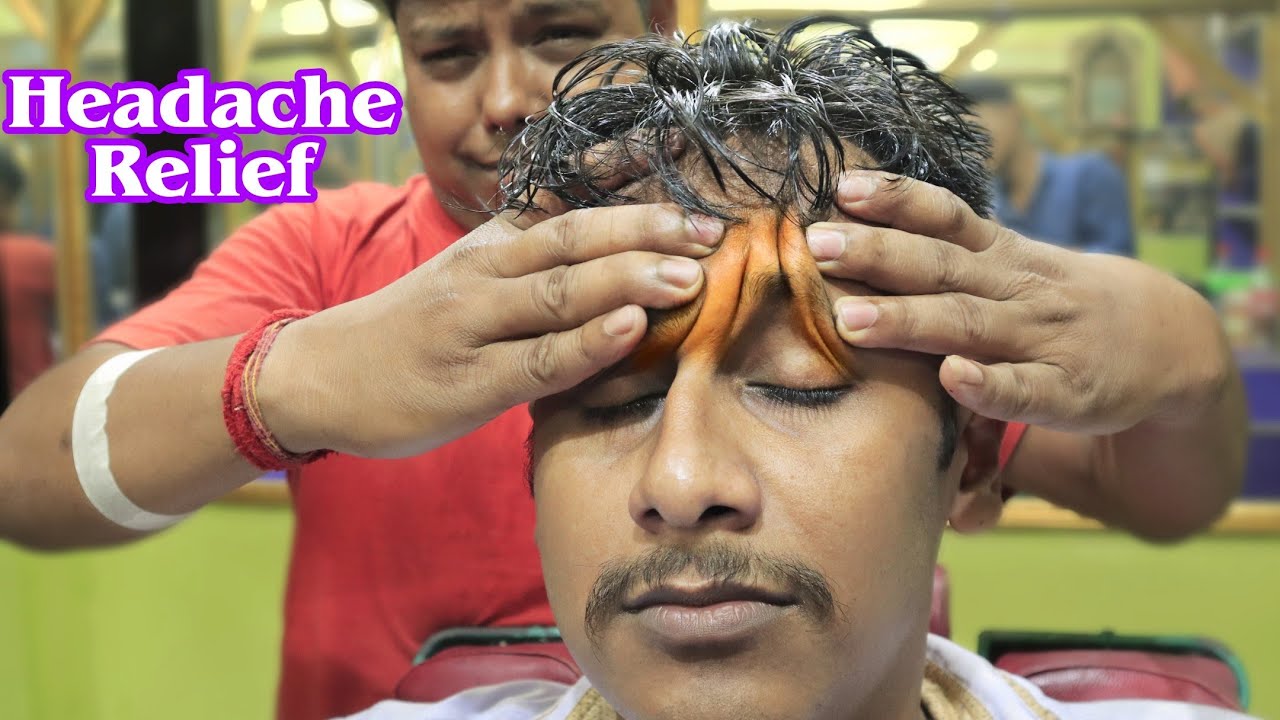 Indian Head Massage For Headaches Relief Oil Hair Massage Neck and