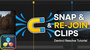 How to Snap and Re-join Clips Together | Davinci Resolve Tutorials