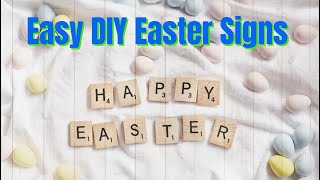 Easy DIY Easter Signs #fyp #diy #season #crafts #decoration #decor #crafts #craft #spring #easter