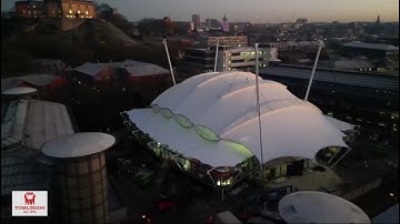 Drone shows one of Europe’s ‘most complicated roof structures’